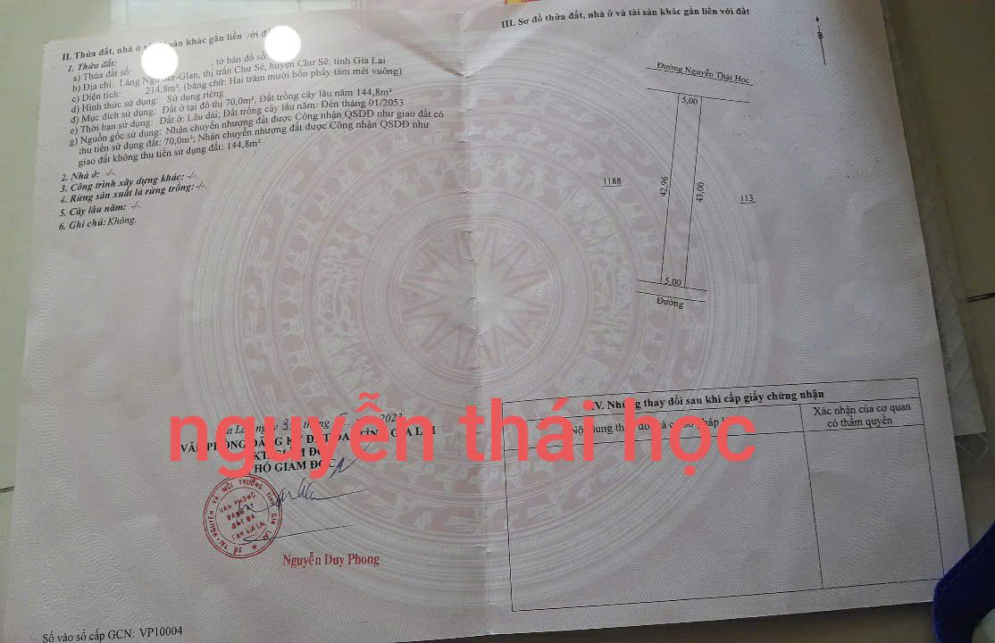 Đất nền Chư Sê 210m² giá 950 triệu - Đầu tư sinh lời ngay!