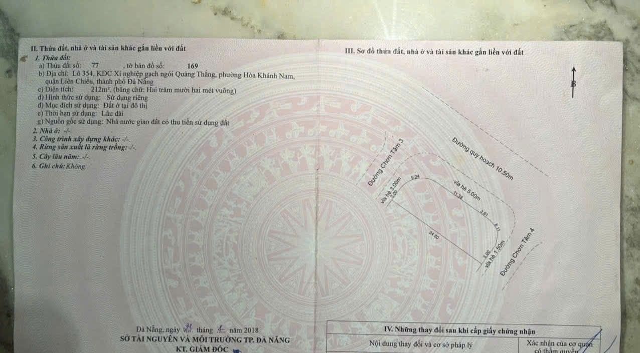 Đất 3 mặt tiền Nguyễn Sinh Sắc, Liên Chiểu 212m² - Cơ hội hiếm có gần biển!