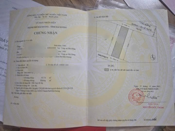 Đất nền Tô Hiến Thành, Hải Dương 87,75m² giá 5 tỷ - Vị trí đắc địa trung tâm!