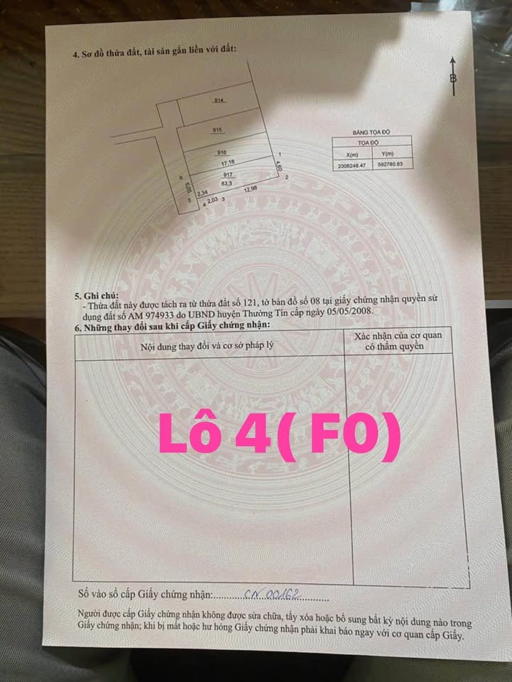 Bán đất đẹp tại xã Chương Dương, Thường Tín, Hà Nội 52.7m² - Vị trí đắc địa, đầu tư sinh lời!