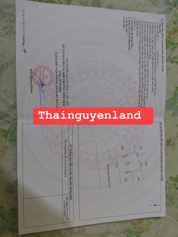 Nhà phố Phú Xá Thái Nguyên 171m² giá 3.3 tỷ - Mặt tiền 11m, gần đường quy hoạch