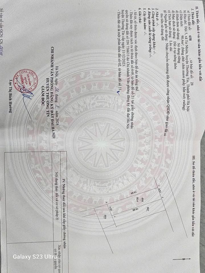 Đất nền xã Chương Dương, Thường Tín 90.4m² giá 2.7 tỷ - Đầu tư sinh lời hấp dẫn!