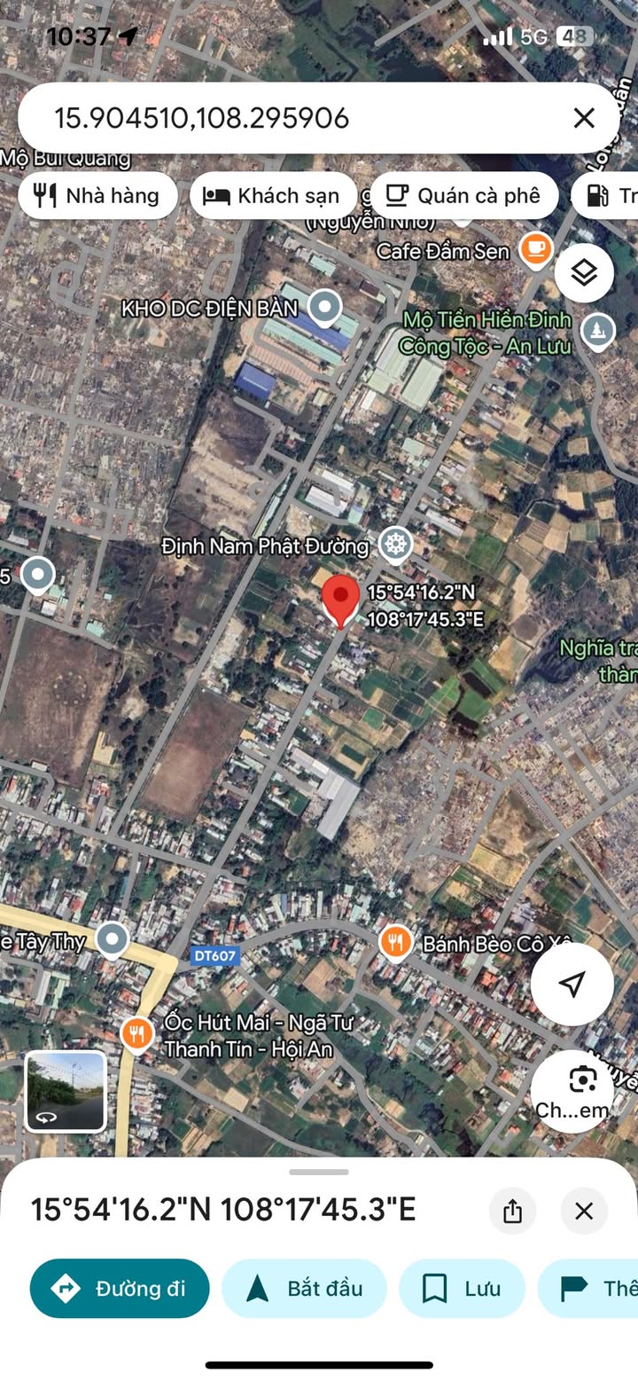 Đất thổ cư 335m² An Dương Vương Hội An giá 3 tỷ - Cơ hội đầu tư lý tưởng!