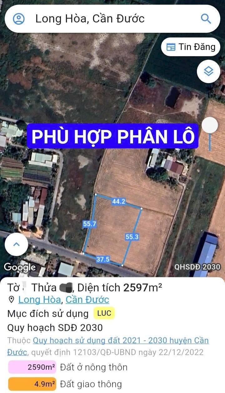 Đất phân lô 2500m² mặt tiền đường Liên xã Phước Vân, giá 12.5 tỷ - Cơ hội đầu tư tuyệt vời!