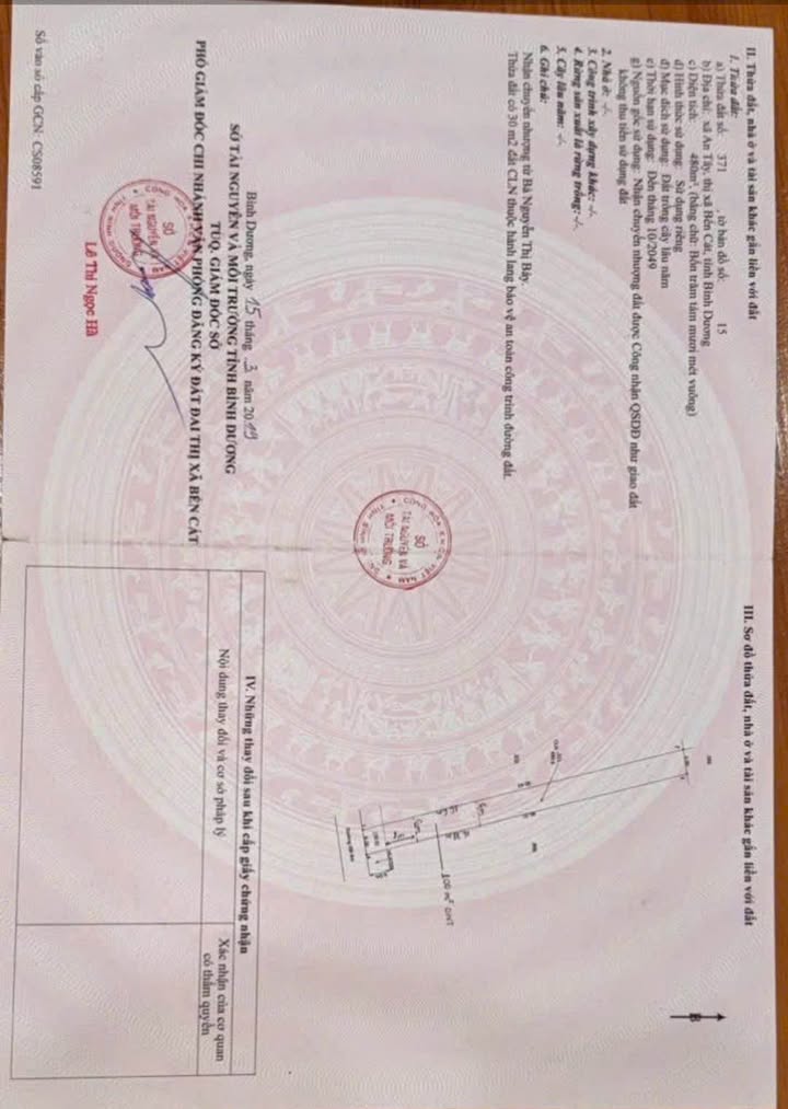 Đất nền An Tây Bến Cát 480m² giá 1.9 tỷ - Tiềm năng phát triển vượt bậc