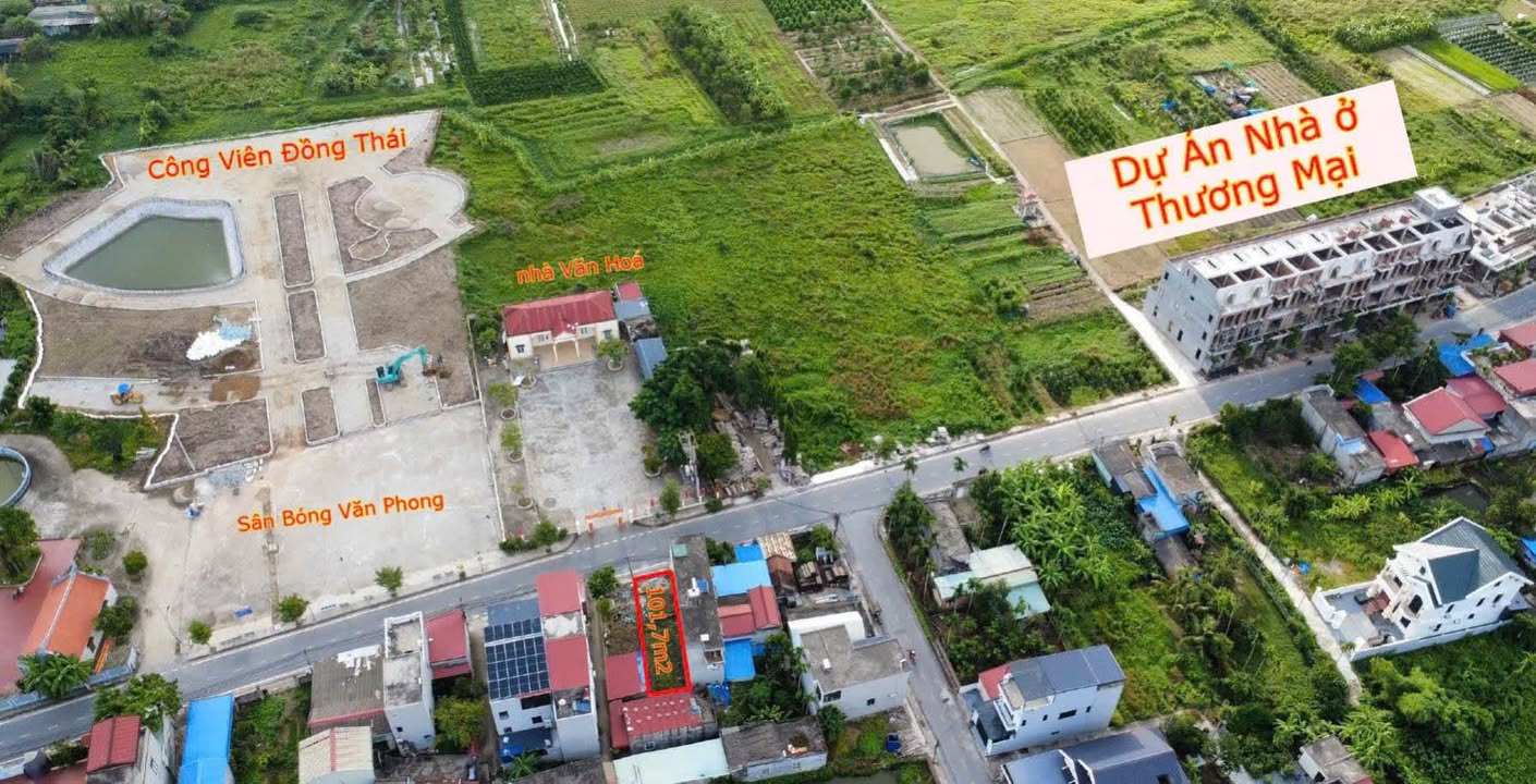 Đất mặt đường Văn Phong, An Dương 101,7m² giá 1 tỷ - Đầu tư sinh lời ngay!