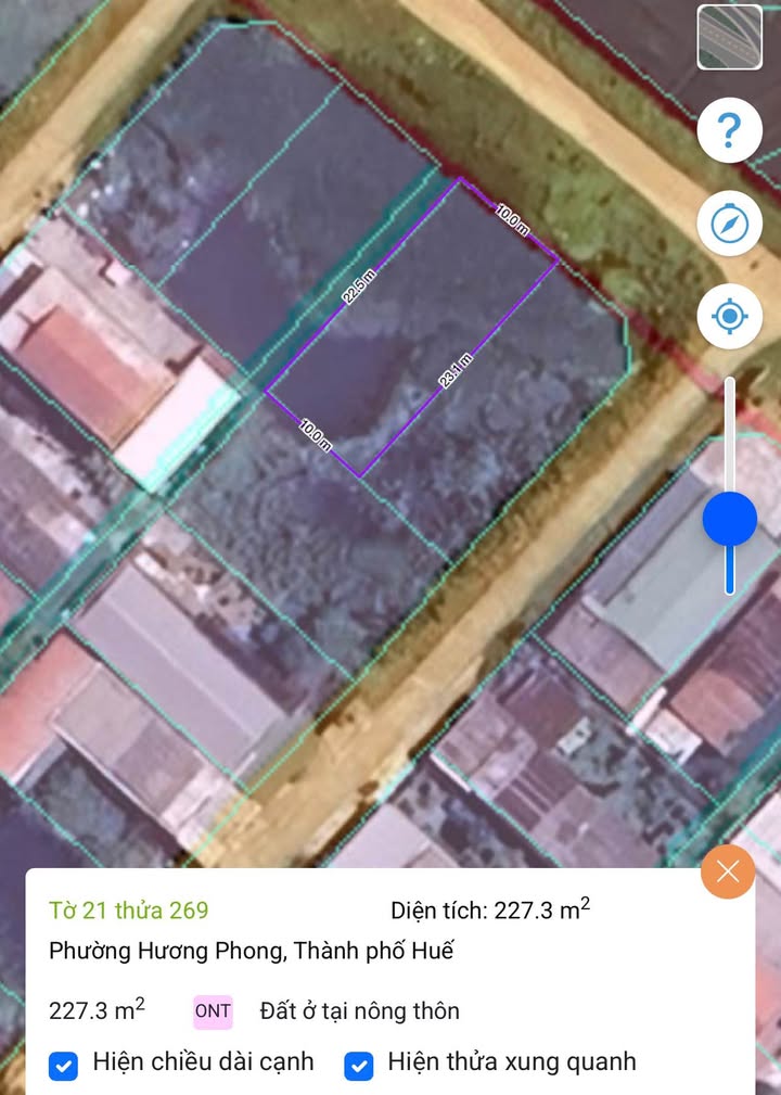 Đất ở đô thị tại phường Hóa Châu, Huế - 227m² chỉ 1 tỷ - Vị trí vàng cho đầu tư!