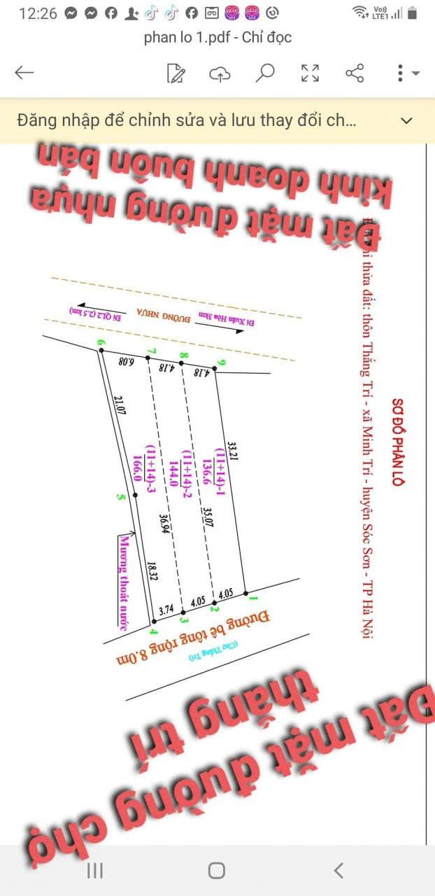 Đất nền chính chủ tại Minh Trí, Sóc Sơn, Hà Nội - Diện tích 148m² chỉ 300 triệu!