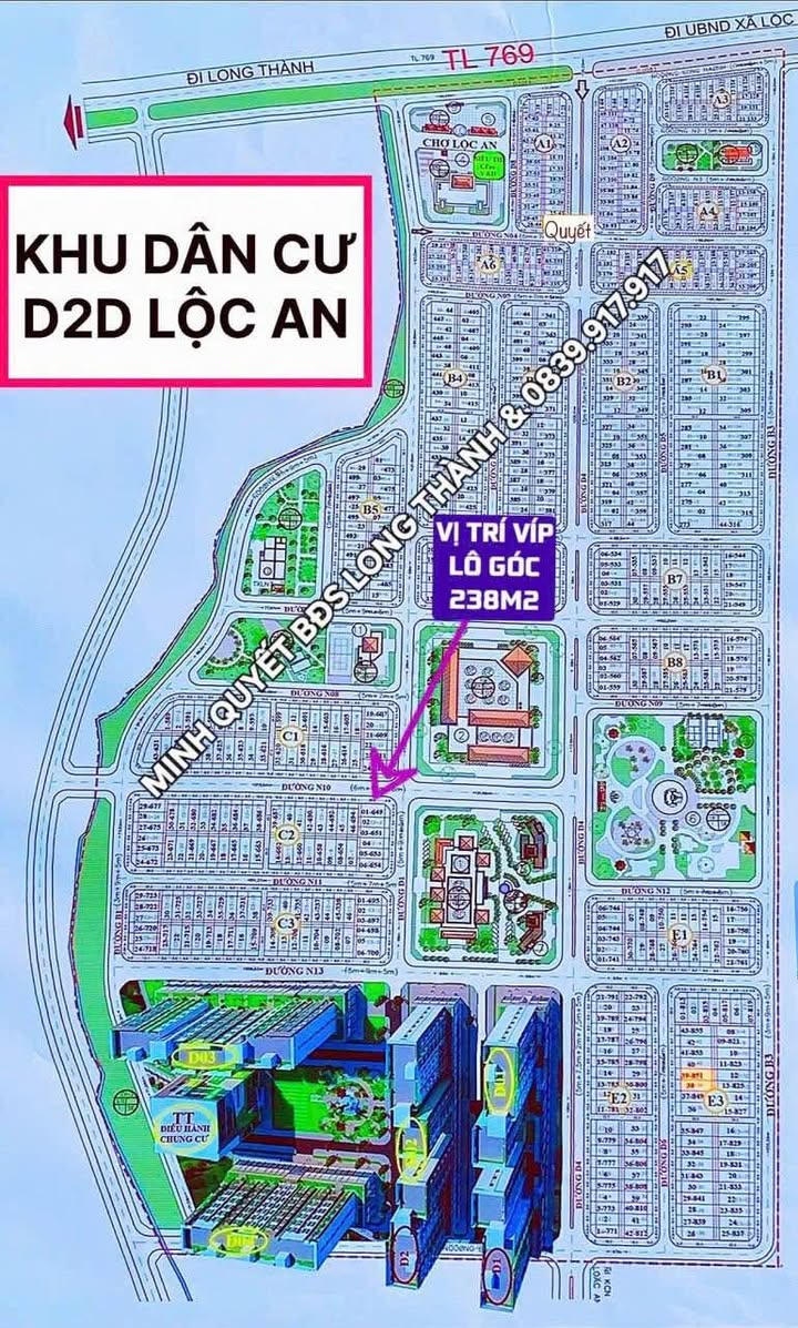 Đất nền Lộc An Long Thành 238m² giá 8 tỷ - Lô góc 2 mặt tiền đắc địa!