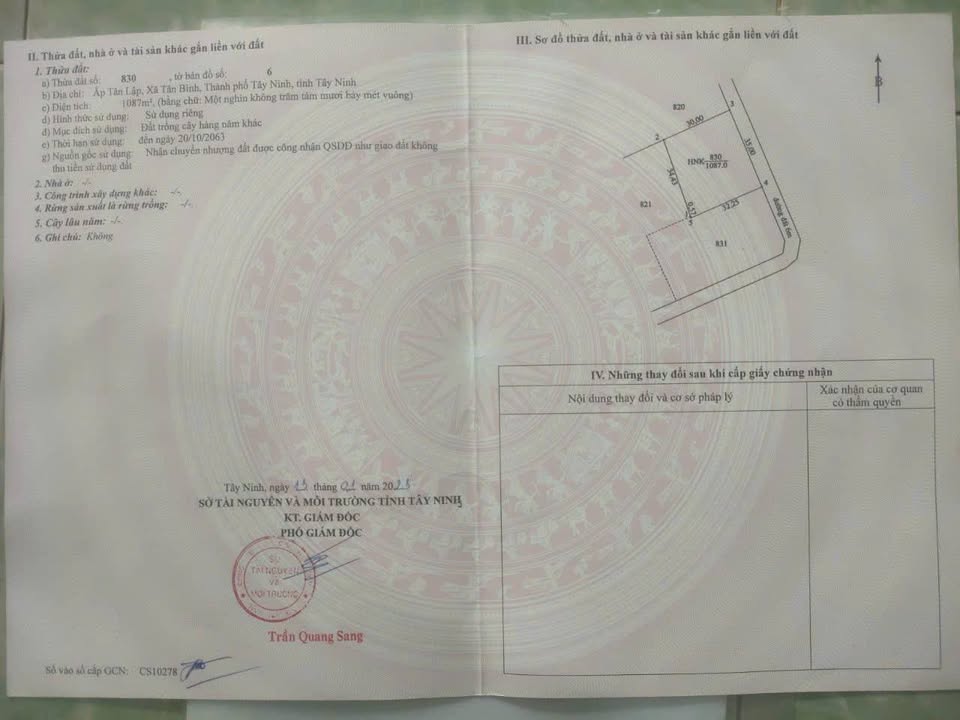 Đất nền xã Tân Bình, Tây Ninh 17,750m² - Phân lô tiềm năng đầu tư!