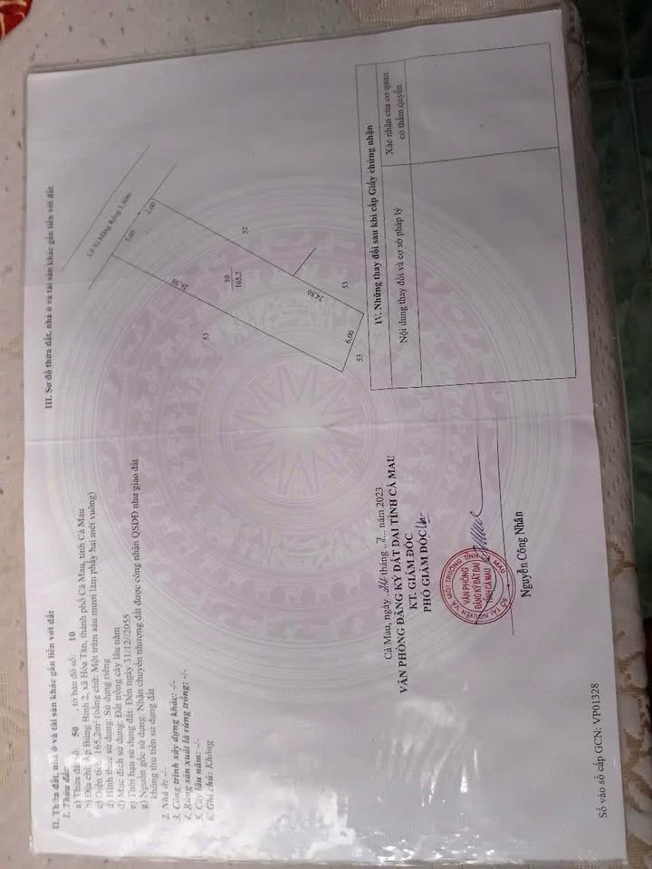 Đất nền khu phố Bùng Binh, phường Hòa Thành, Cà Mau 182m² - Sổ hồng riêng, giá chỉ 400 triệu!