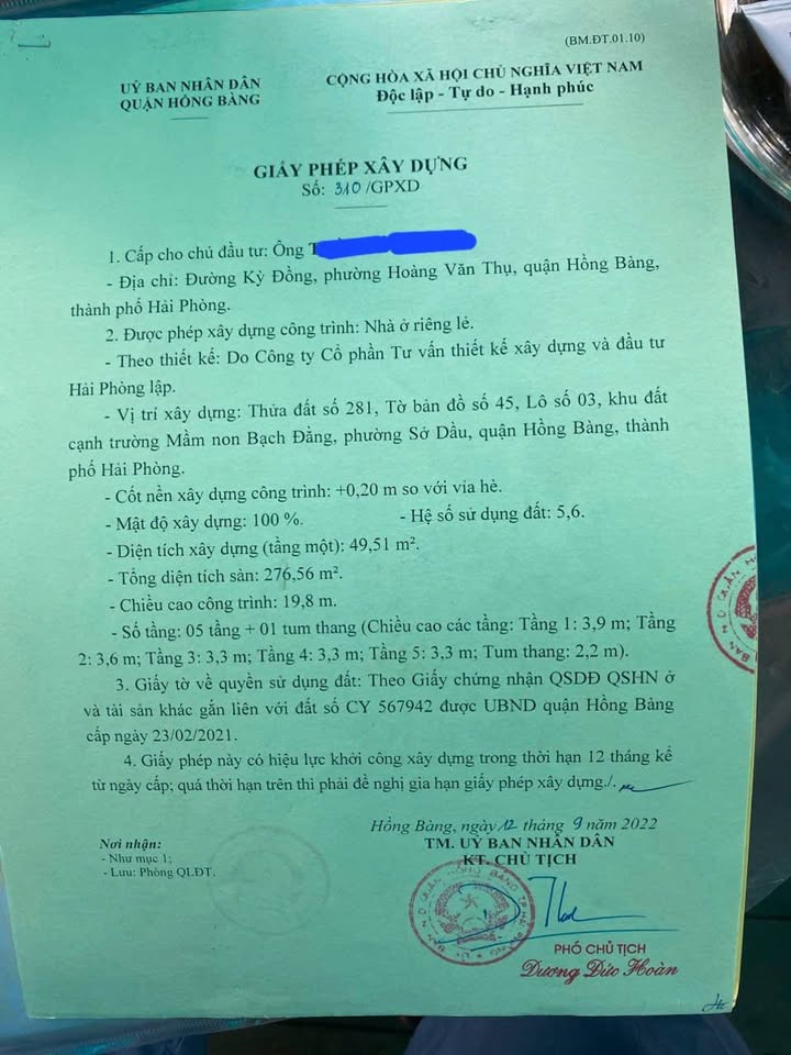 Nhà riêng Sở Dầu Hồng Bàng 50m² giá 6.8 tỷ - Gần trường Mầm Non Bạch Đằng!