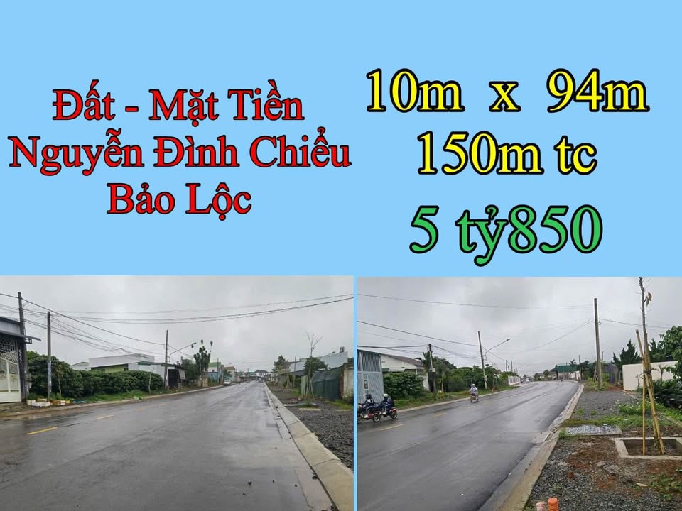 Đất mặt tiền Nguyễn Đình Chiểu, Bảo Lộc 940m² giá 5.85 tỷ - Đầu tư sinh lời lý tưởng!