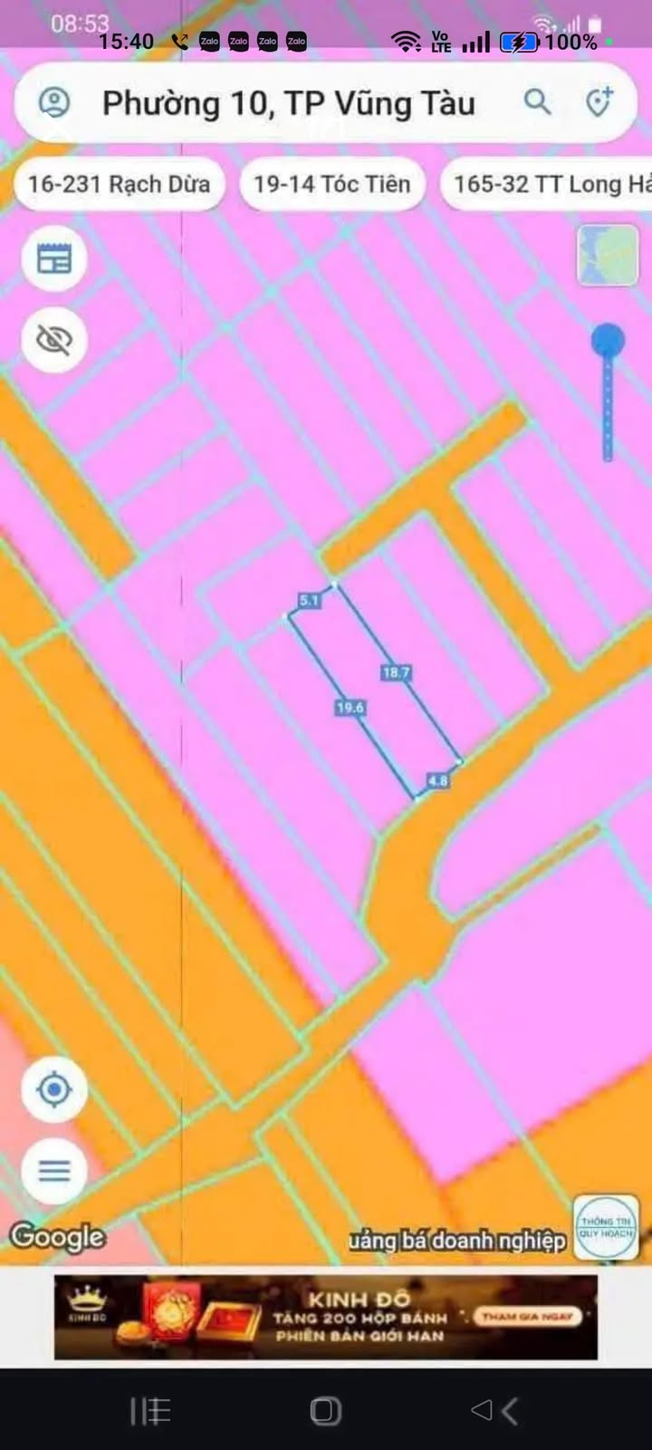 Đất mặt tiền hẻm 935 Bình Giã, P10, TP Vũng Tàu 94.5m² - Kinh doanh thuận lợi!