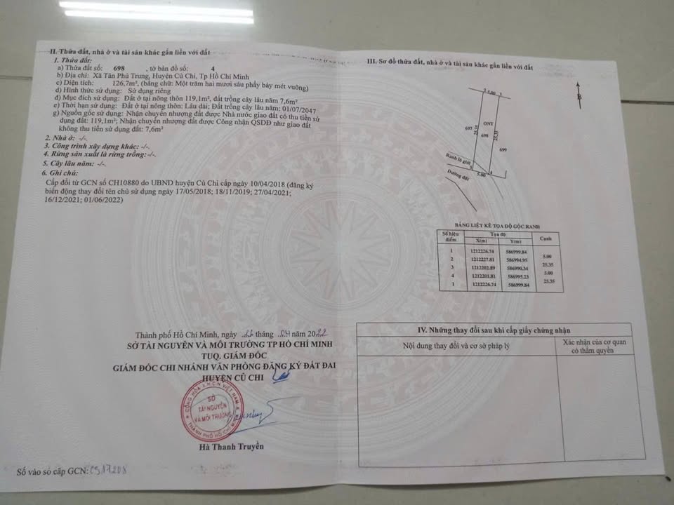 Đất thổ cư 125m² tại Củ Chi, giá chỉ 2 tỷ - Cơ hội đầu tư không thể bỏ lỡ!