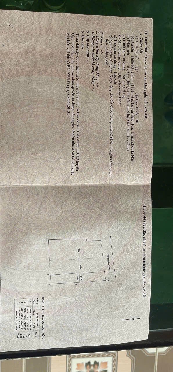 Đất nền Ứng Hòa 63,3m² giá chỉ 3x triệu/m² - Vị trí đắc địa gần chợ và trường học!