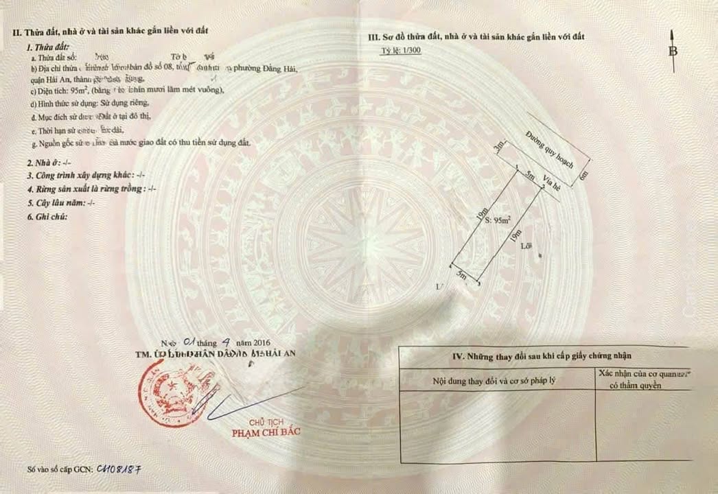 Đất nền mặt tiền Lê Hồng Phong Hải An 95m² giá 6.888 tỷ - Vị trí đắc địa, cơ hội đầu tư tốt!