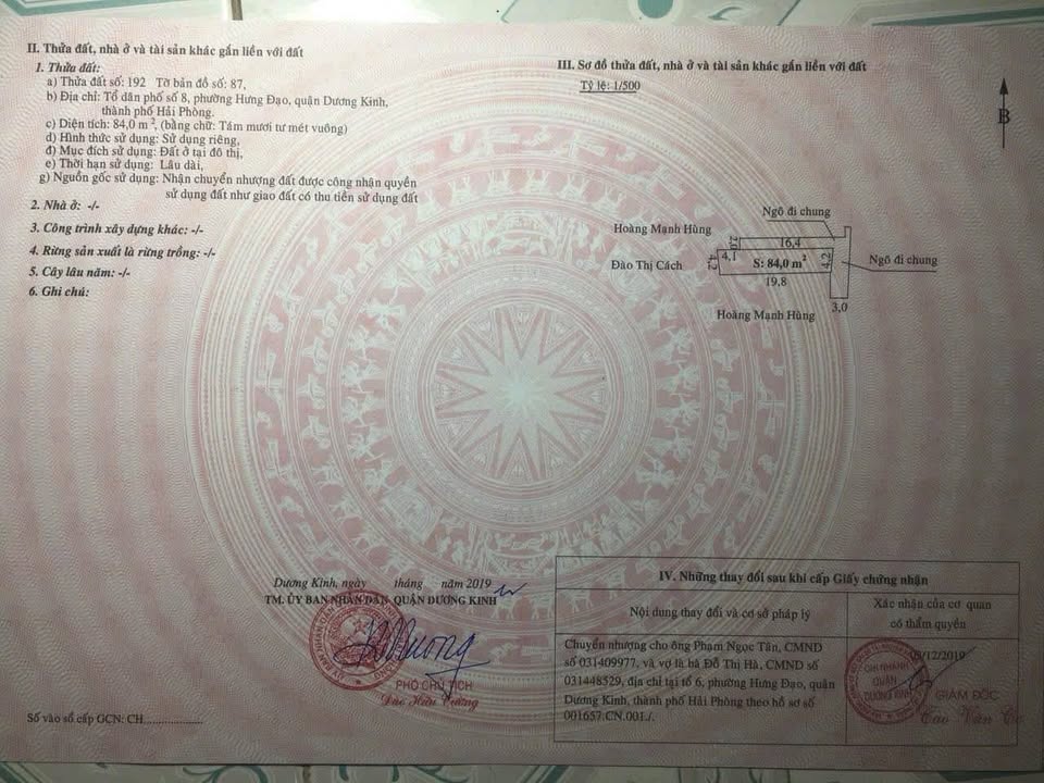 Đất nền Hưng Đạo, Dương Kinh 84m² giá chỉ 2x triệu - Lô góc 2 mặt thoáng