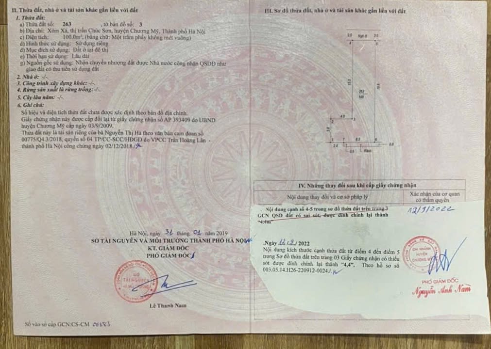 Lô đất 100m² chính chủ tại Chúc Sơn giá chỉ 4 tỷ - Đầu tư sinh lời ngay!