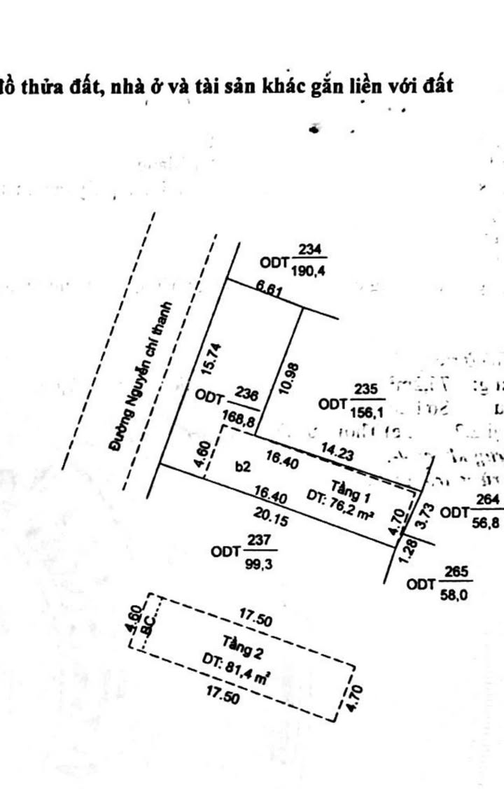 Nhà 1 lầu 1 trệt trên đường Nguyễn Chí Thanh, Tân Châu, 168.8m² - Giá chỉ 4.75 tỷ!