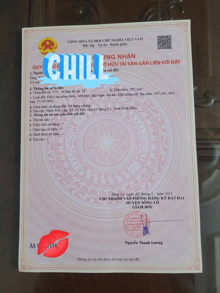 Đất thổ cư 100m² tại Tứ Yên, Sông Lô giá chỉ 1.4 tỷ - Đầu tư sinh lời!