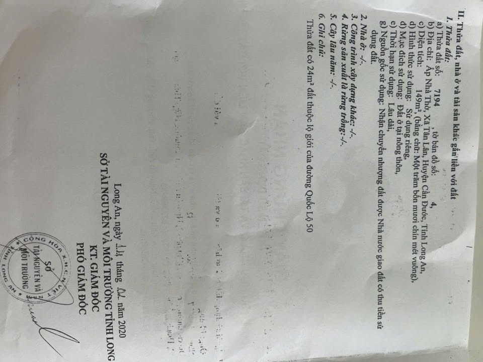 Đất thổ cư mặt tiền Quốc lộ 50, Tân Lân, 149m² giá 3.9 tỷ - Tiềm năng kinh doanh lớn!