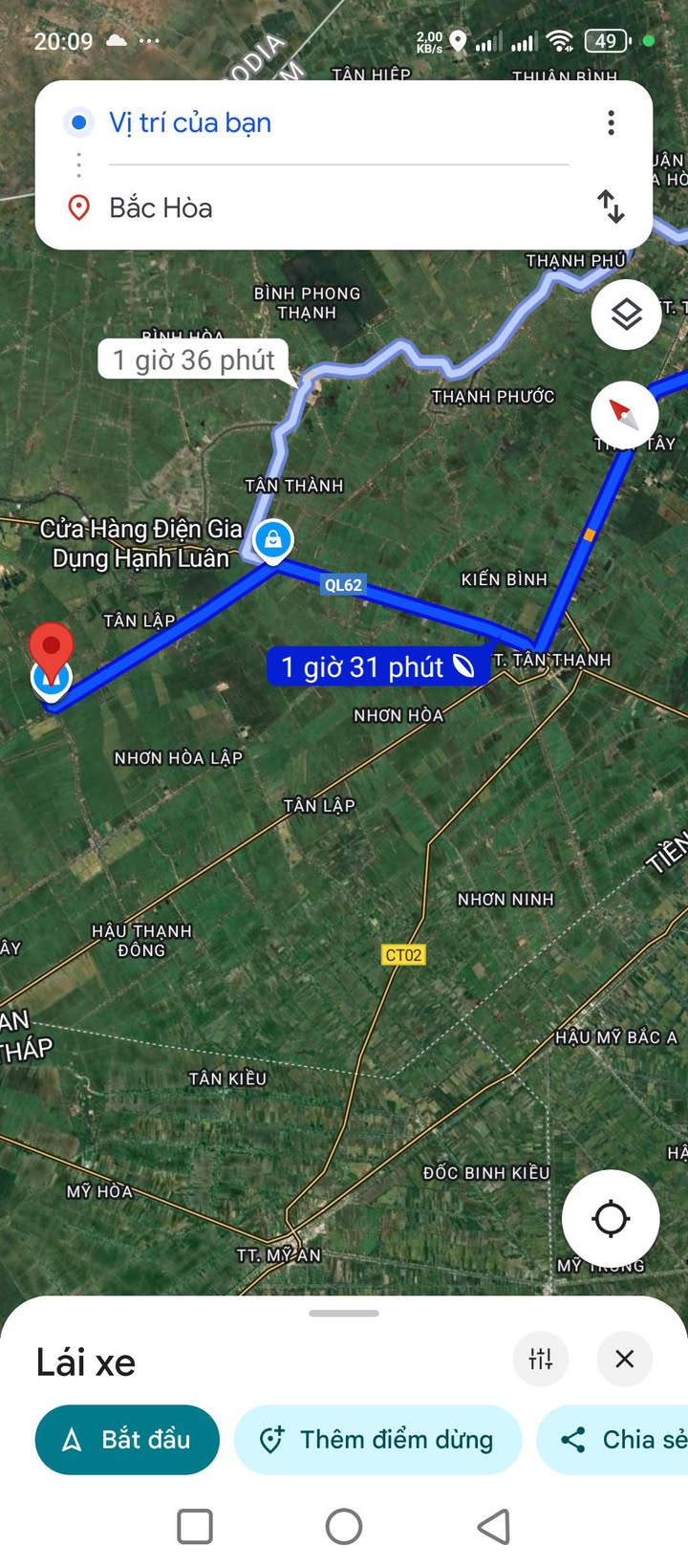 Đất thổ cư mặt tiền Bắc Hòa, Tân Thạnh Long An 8.620m² - Giá chỉ 2.55 tỷ!