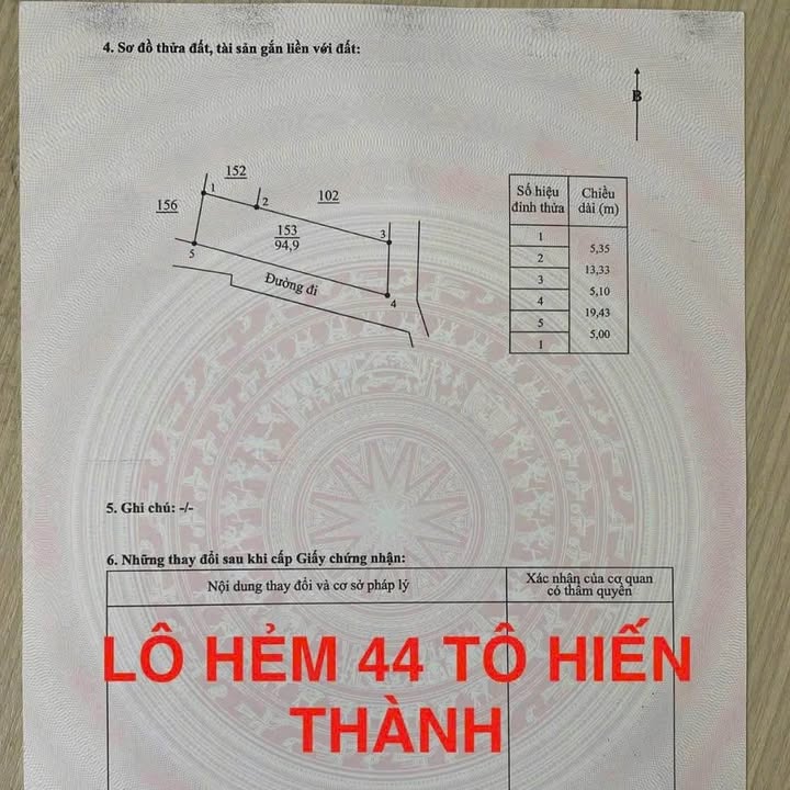 Đất nền hẻm 44 Tô Hiến Thành Quảng Ngãi 94m² giá 1.29 tỷ - Cơ hội đầu tư tuyệt vời!