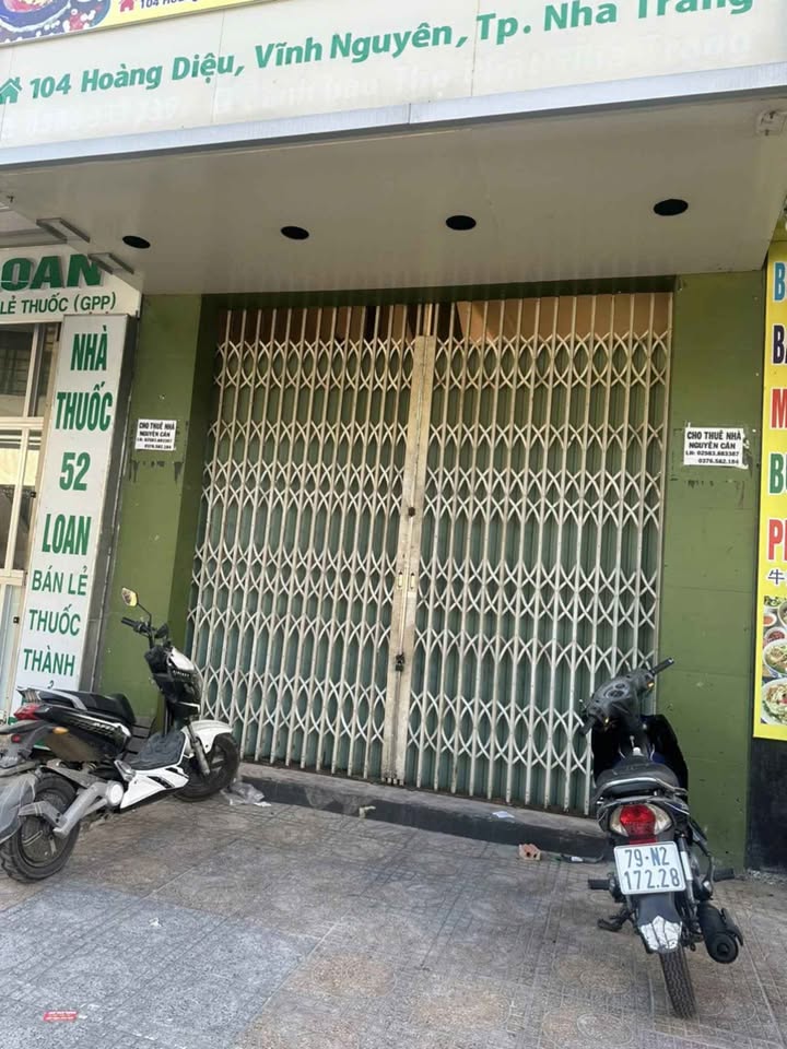 Nhà cho thuê mặt tiền đường Hoàng Diệu, Nha Trang 100m² - Tiện kinh doanh sầm uất!