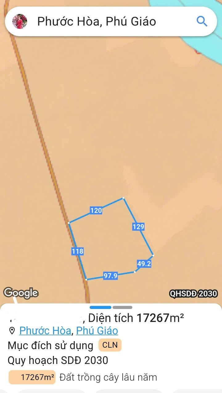 Đất nông nghiệp Phước Hòa, Bình Dương 1,6ha - Đầu tư sinh lời từ cao su!