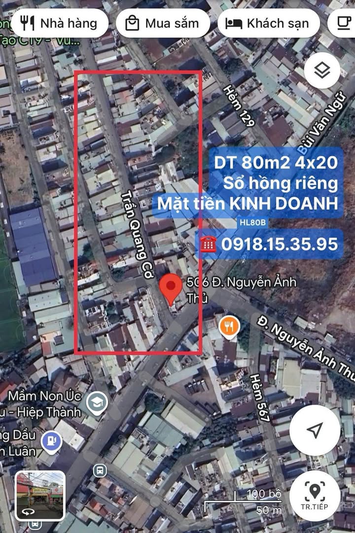 Nhà mặt tiền kinh doanh quận 12 đường Trần Quang Cơ 80m² giá 8 tỷ - Đầu tư sinh lời cao!