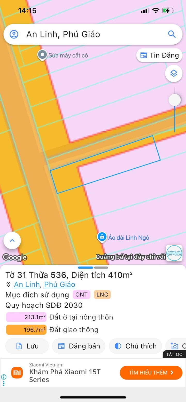 Đất nền lô góc An Linh, Phú Giáo 420m² giá 2.3 tỷ - Sổ đỏ chính chủ!