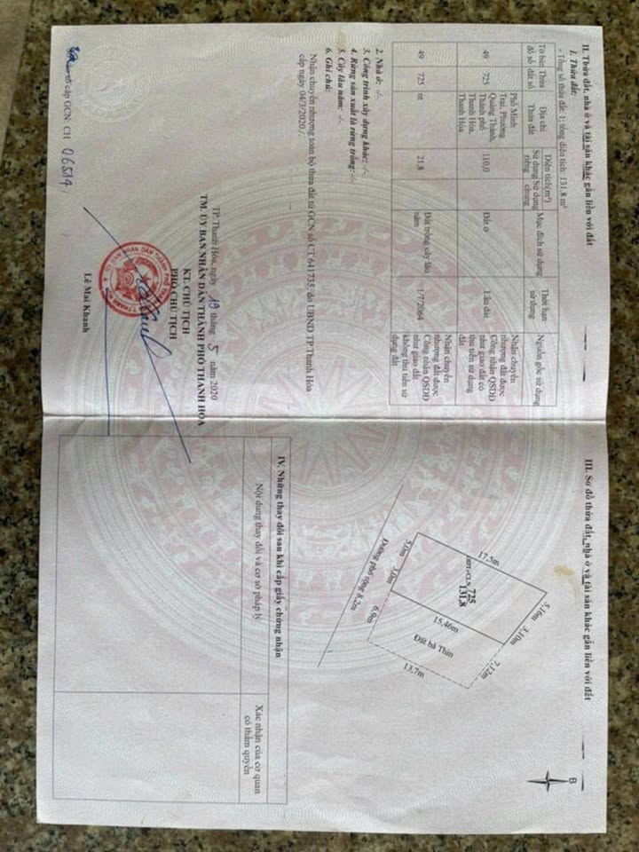 Đất nền phường Quảng Thành, TP Thanh Hóa 110m² - Hướng Đông Bắc, giá thỏa thuận