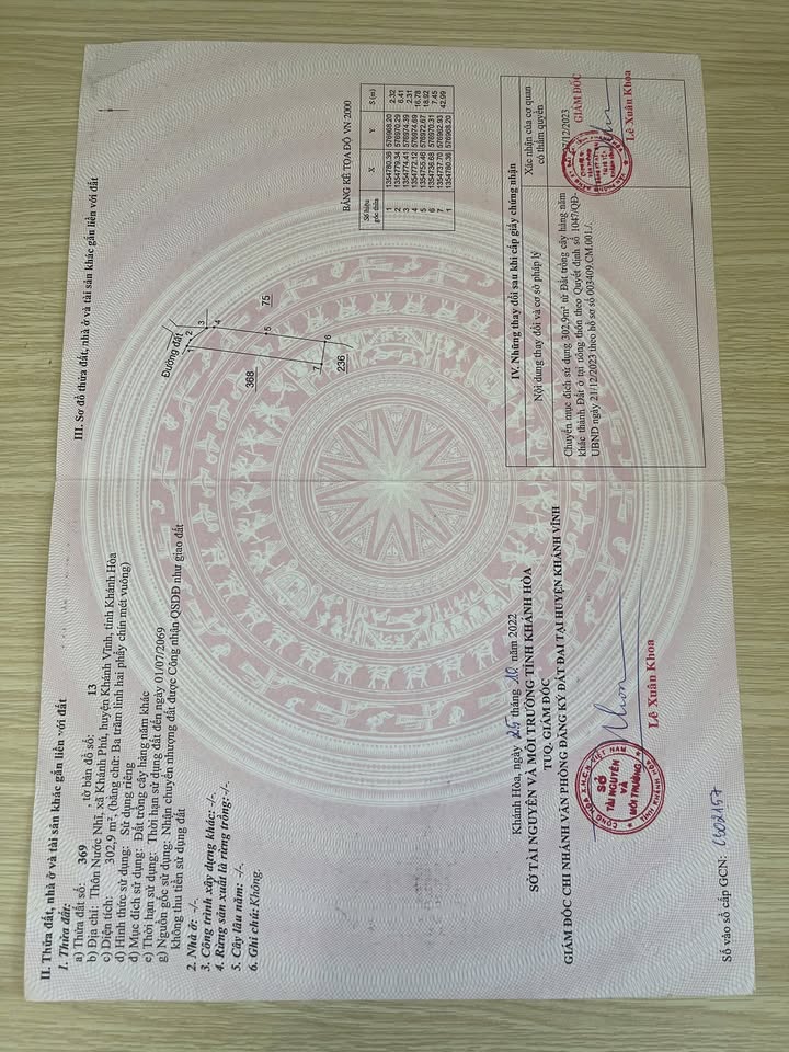 Đất thổ cư Khánh Phú 302m² giá 360 triệu - Đầu tư sinh lời ngay!