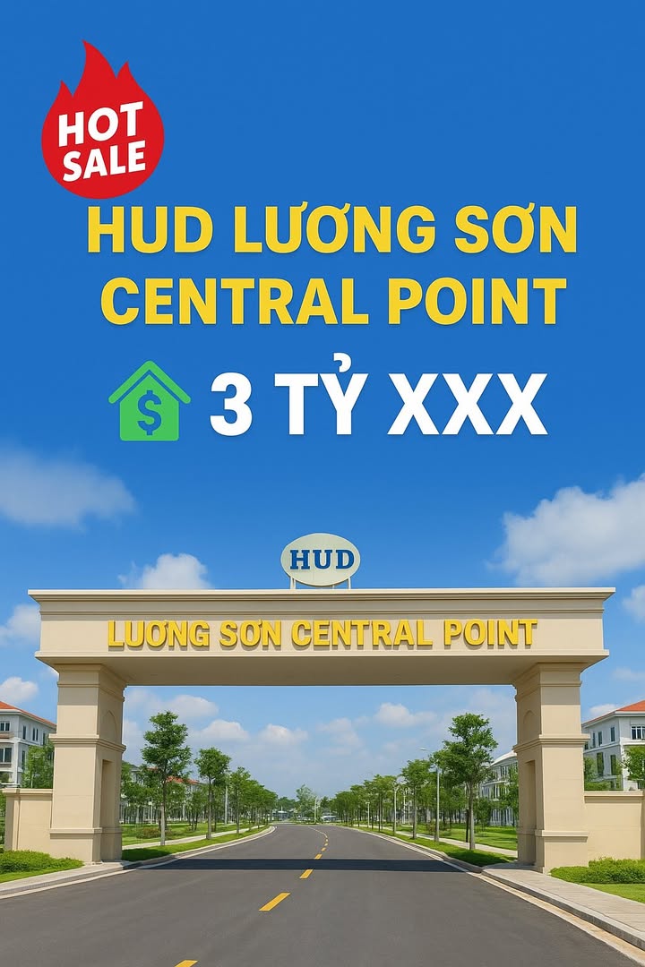 Lô đất 105m² tại HUD Lương Sơn Central Point - Vị trí vàng kinh doanh sinh lời!