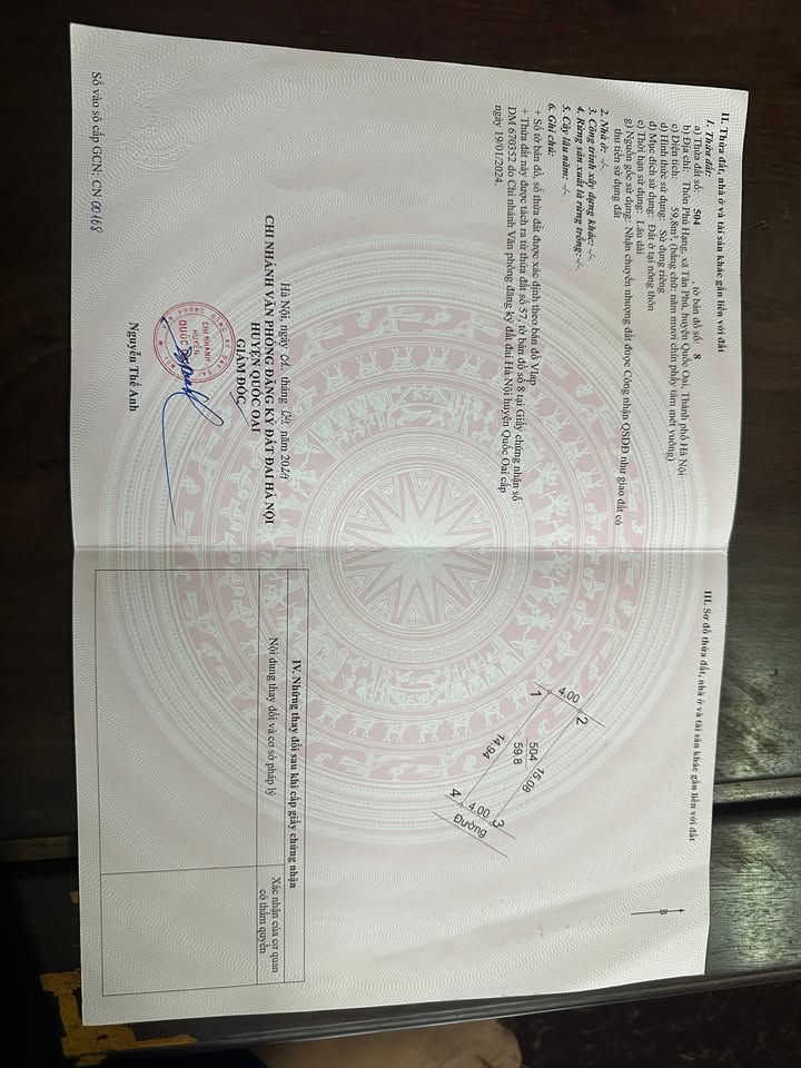 Đất nền Tân Phú Quốc Oai 59,8m² giá đầu tư - Đường thông ô tô vào tận nơi!