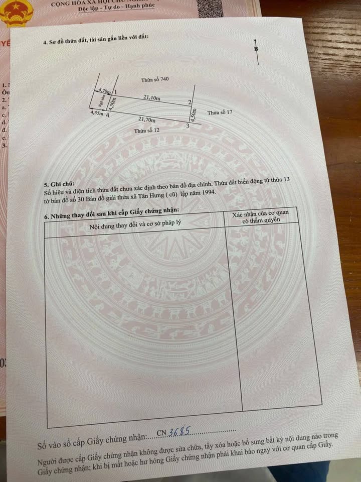 Đất nền Tân Hưng Vĩnh Bảo 100m² giá chỉ 799 triệu - Bán gấp chính chủ!