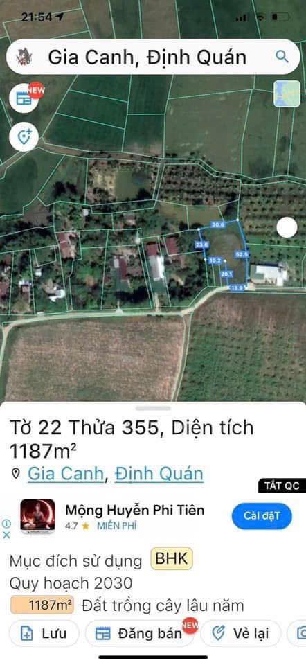 Đất nền đầu tư tại Gia Canh, Định Quán - 1100m² chỉ 790 triệu!