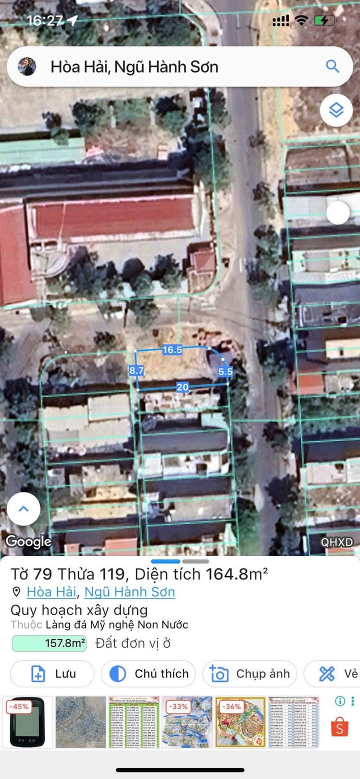 Đất nền lô góc Hoàng Bình Chính, Đà Nẵng 166.6m² - Gần biển, giá 9 tỷ!