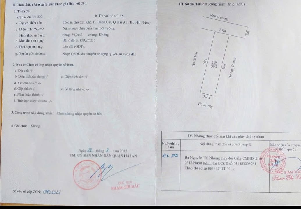 Đất nền Tràng Cát Hải Phòng 59m² giá 1.35 tỷ - Ô tô vào tận nơi!