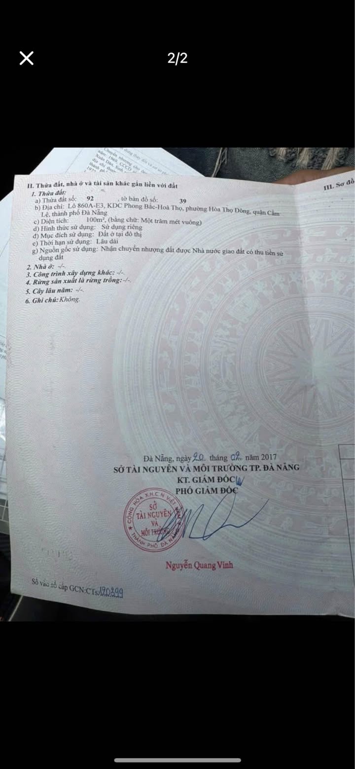 Đất mặt tiền Phong Bắc 9, Cẩm Lệ, Đà Nẵng 100m² giá 4.05 tỷ - Cơ hội đầu tư sinh lời!