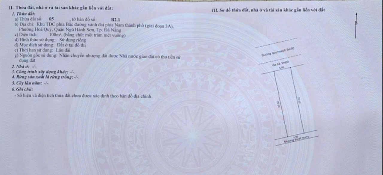 Đất Hòa Quý Đà Nẵng 100m² giá 2.68 tỷ - Cơ hội đầu tư hấp dẫn!