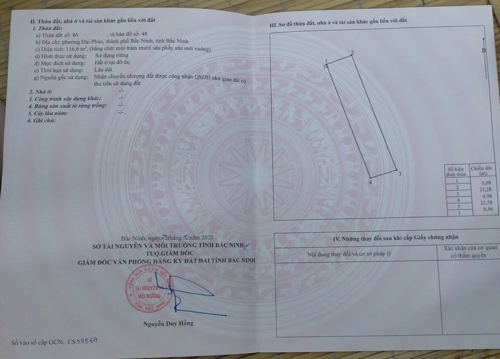 Đất nền Đại Phúc Bắc Ninh 116m² chỉ 4 tỷ - Đầu tư sinh lời ngay!