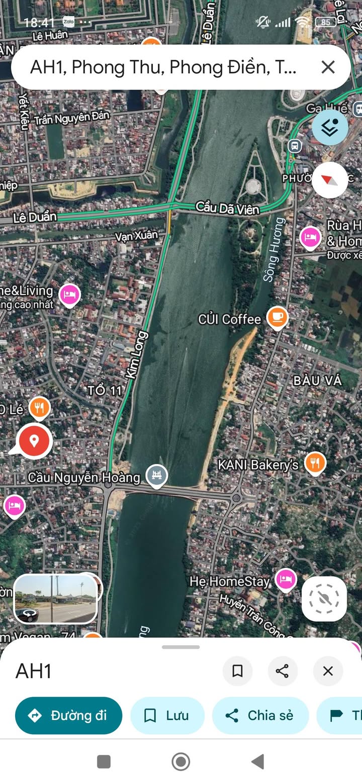 Đất nền 2 mặt tiền đường Bùi Thị Xuân, Huế 550m² giá 5.5 tỷ - Hàng hiếm view sông Hương!