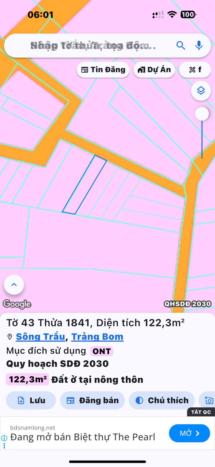 Đất thổ cư Trảng Bom, Đồng Nai 120m² giá chỉ 800 triệu - Đầu tư sinh lời ngay!