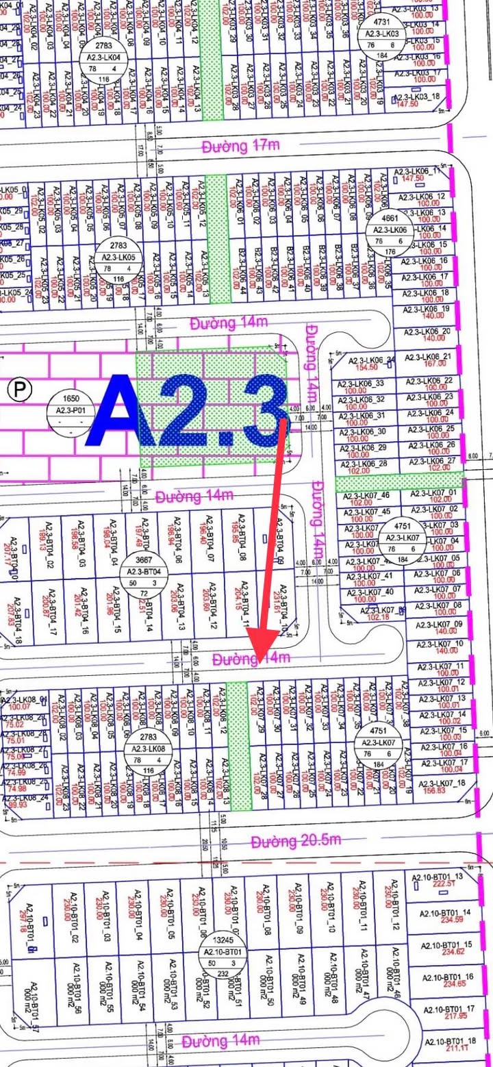 Nhà phố A2.3 LK 7, Cự Khê, 102m² - Chính chủ bán gấp!