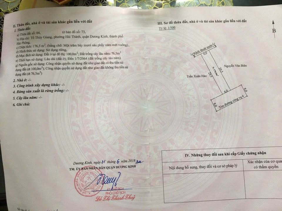 Đất nền đường Công Vụ 4, Dương Kinh, Hải Phòng 176.5m² - Giá chỉ 3.883 tỷ!