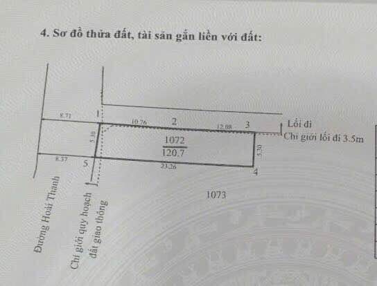 Đất 2 mặt tiền Hoài Thanh, Thủy Xuân, TP Huế 120m² giá chỉ 2,2 tỷ - Cơ hội đầu tư tuyệt vời!