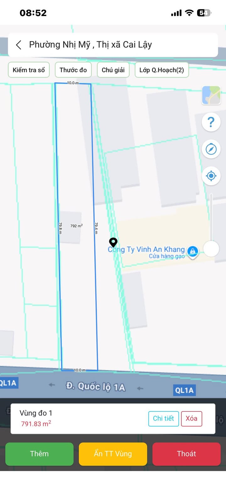 Đất mặt tiền QL1A, phường Nhị Mỹ, 790m² giá 4.5 tỷ - Vị trí đắc địa, thương lượng chính chủ!