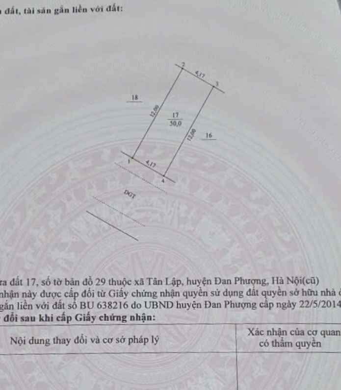Đất dịch vụ Tân Tây Đô, Đan Phượng, Hà Nội 50m² - Vị trí đắc địa gần dự án Sunshine!